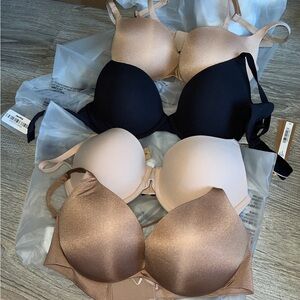 SKIMS T-Shirt Bra Set in Black, Nude, and Champagne